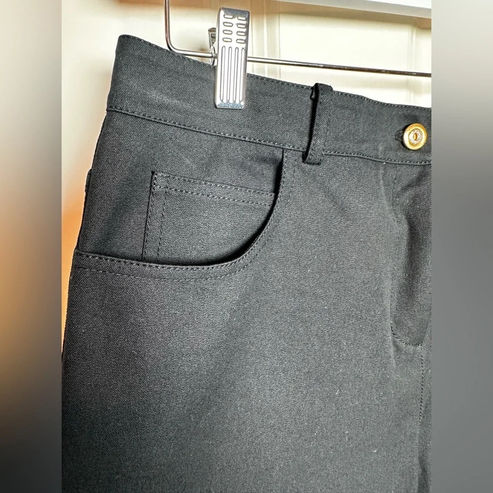 St. John Black Pants with Gold Accent - Picture 3 of 8